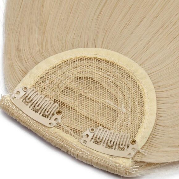 ⭐️Clip In Straight Hair Bang Fringe - Bleach Blonde⭐️ - Picture 3 of 7